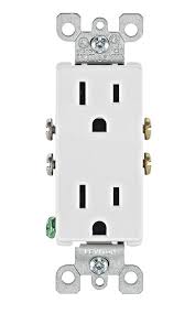 Leviton 5325 Wmp 15 Amp 125 Volt Decora Duplex Receptacle Residential Grade Grounding White 10 Count Leviton Led Flood Lights Lighting Controls