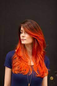 Urban Ombre Hair Color Orange Hair Styles Red Ombre Hair