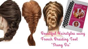 The next time when you pull your hair back into a bun, add two braids for an interesting take on the a seemingly standard high ponytail gets a unique spin when glanced at from a bird's eye view. Quick Hairstyles Using French Braiding Tool Easy French Braid Hairstyles For Long Medium Hair Youtube