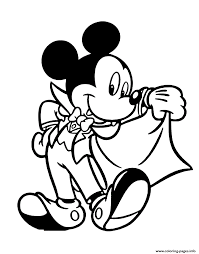 Download and print free mickey mouse costume disney halloween coloring pages. Mickey Mouse As A Vampire Disney Halloween Coloring Pages Printable