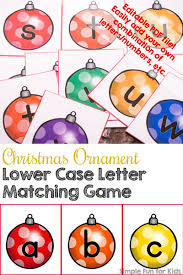 There is one printable letter tracing worksheet for every letter of the alphabet. Day 7 Christmas Ornament Lower Case Letter Matching Game Simple Fun For Kids