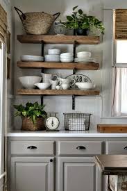 20 Easy Diy Farmhouse Kitchen Shelves And Organization Ideas Design Decor Rustic Kitchen Kitchen Shelf Design Kitchen Shelf Decor
