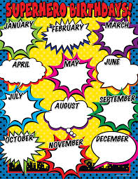 Birthday Chart For Classroom Decoration Superhero Birthday Chart Superhero Classroom Theme Superhero Classroom Decorations Superhero Classroom