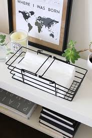 キャンドゥ100円のワイヤーラックをティッシュケースに インテリア 収納 インテリア ワイヤーラック