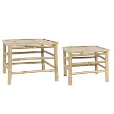 These are not throwaway products, these are long lasting stylish but functional pieces of bamboo furniture. Set Of 2 Square Natural Bamboo Side Table By Ib Laursen
