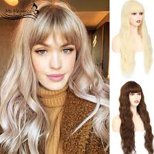 Here are 15 stars who fake their natural hair color. Ms Flegance 24in Long Blonde Water Body Wave Synthetic Wigs With Bangs Fake Hair For Women Natural Lolita Wig Cosplay Hair Wigs Aliexpress