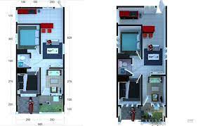 Inspirasi rumah cantik ukuran 6x19.5m. Denah Rumah Minimalis 6x10 M Terbaru Denah Rumah Rumah Rumah Minimalis
