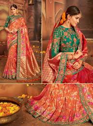 Indian wedding sarees in gold,red,kerala all wedding silk sarees online will be shipped from kanchipuram and the delivery time is within 7. Top Trends Of Wedding Saree Design 2019 Types To Choose