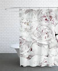 White blooms can be paired with any other color of your choice or used alone for a pure white masterpiece! Flowers Peony White Shower Curtain Juniqe
