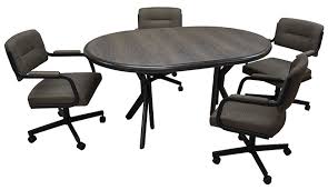 Set of 2 kitchen chairs with casters. Dinettes Dining Room Furniture Tables Matching Chair Sets