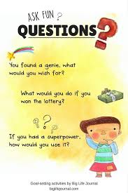 Giving and asking for directions teaches kids about situational awareness and helps improve their vocabulary and communication skills. 7 Fun Goal Setting Activities For Children Big Life Journal