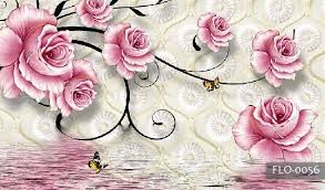  Pin By Deka Art Works On Floral Wallpapers Mural Floral Wallpaper Pink Flowers