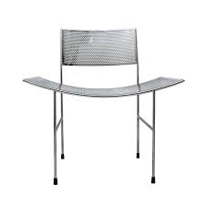 Kare Metal Chair 1 Geometric The Chair Which Was Designed By Sadi Ozis In 1961 And Which Was Produced Through The Technique Of Welding A Perforated Me
