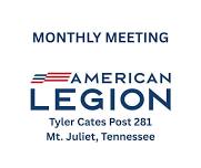 American Legion Post 281 Monthly Meeting