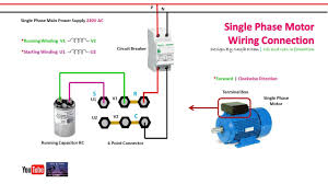 • nuisance tripping, because no temperature. Single Phase Motor Wiring Connection Capacitor Urdu Hindi Youtube