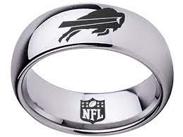 Buffalo Bills Ring Silver 8mm Tungsten Ring Sizes 5 16 Available Customize With A Special Name Date Or Tungsten Ring Buffalo Bills Buffalo Bills Football