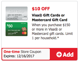 When such accounts are linked, the same program offers will be received, subject to the terms and conditions of the applicable offers. Expired Safeway 10 Off 150 Visa Mc Gift Card Von S Randall S Albertson S Tom Thumb Acme Doctor Of Credit