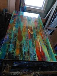 Painted Reclaimed Wood Dining Table Made From A Vintage Door Furniture Reclaimed Wood Dining Table Painted Furniture Hand Painted Furniture