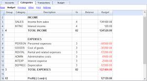 Chart Of Accounts For The Budget Banana Accounting Software