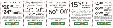 New Round Table Pizza April May 2016 Coupons Buyvia