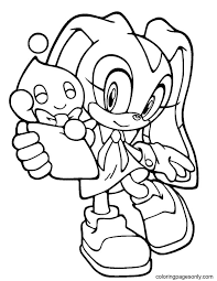 These alphabet coloring sheets will help little ones identify uppercase and lowercase versions of each letter. Cream Rabbit Holds Cheese Coloring Pages Sonic The Hedgehog Coloring Pages Coloring Pages For Kids And Adults