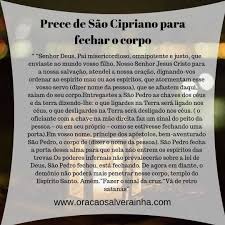 Orações miraculosas de são cipriano 335. Oracao De Sao Cipriano Para Fechar O Corpo Muito Poderosa Oracao Cipriano Oracao Oracao Das Almas