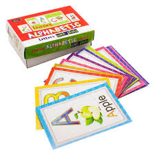 كروت تعليمية مع صور الأحرف الإنجليزية Learning Letters Cards Card Holder