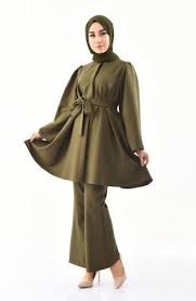 Sefamerve Kusakli Tunik Pantolon Ikili Takim 0218 07 Koyu Haki The Dress Giyim Elbise Modelleri