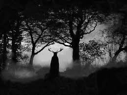 Black And White Woods Picture Necroart Herne The Hunter Over The Garden Wall Black And White Tree