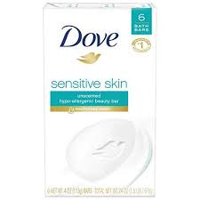 Dove original soap bar doesn't dry skin like regular soap can and it is suitable for sensitive skin. Dove 24oz Dove Sensitive Skin Soap 6 Bar 4381352 Blain S Farm Fleet