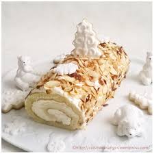 Buche Aux Amandes Dessert Alimentation Dessert Noel