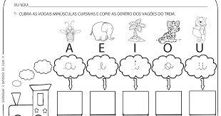 Atividade pronta - Escrita de Vogais cursivas - A Arte de Ensinar ...