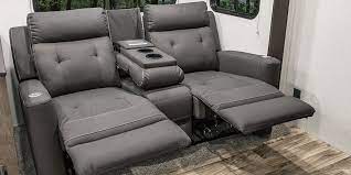 Travel trailer with theater seating. Sporttrek Lightweight Travel Trailers Venture Rv