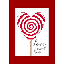 Cross Stitch Pattern Greeting Card Little Heart