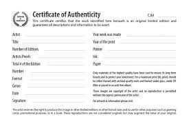 To make sure, you are buying. 37 Certificate Of Authenticity Templates Art Car Autograph Photo