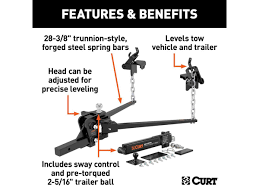 60 day returns authorized dealer; Curt Short Trunnion Bar Weight Distribution Hitch With Sway Control Up To 10k 2 Shank 2 5 16 Ball 17322 Sharptruck Com
