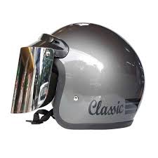 Soal harga tentu berbeda tergantung merk dan. Jual Helm Bogo Dewasa Polos Motor Retro Classic Klasik Wanita Pria Kaca Datar Injak Silver Full Leher Sni Murah Juni 2021 Blibli