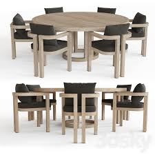 3d Models Table Chair 72 Portofino Teak Round Dining Table In 2020 Round Dining Table Round Dining Dining Table