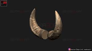 STL file Buffalo Horns - Satan Horns - Demon Horns・3D printable model to  download・Cults