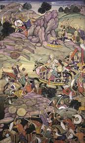Detail From The First Battle Of Panipat 1526 Fought Between Babur And Ibrahim Lodi Akg Images First Battle Of Panipat Mughal Paintings Indian Art Paintings