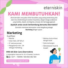 Indeed memeringkat iklan lowongan berdasarkan kombinasi dari tawaran dan. Lowongan Kerja Marketing Eterniskin Di Solo Info Loker Solo