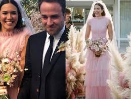 Mandy moore's pink tulle wedding dress is literally my dream dress!. Mandy Moore Gets Married In A Pink Wedding Dress