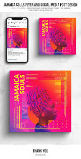 Jamaica Souls Music Square Flyer Social Media Post In 2020 Social Media Poster Social Media Campaign Design Social Media Post
