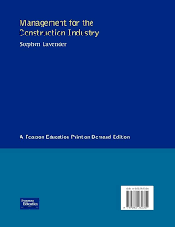 Management for the Construction Industry (Chartered Institute of Building):  Lavender, Stephen D.: 9780582262355: Amazon.com: Books