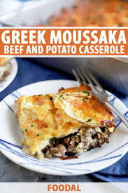 Sear the meat on all sides giving it a brown color. Beef And Potato Casserole Recipe Greek Moussaka Foodal