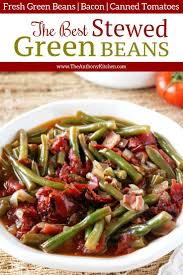 Green Beans With Tomatoes And Bacon Recipe Green Bean Recipes Green Beans Bean Recipes
