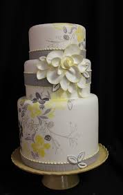 Below are two recipes for wedding cake fillings that you can use when making a wedding cake. Gray Yellow Flower Weddingmed Cake Painted Wedding Cake Wedding Cake Photos