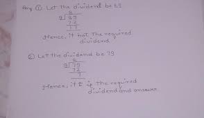 In the abstract, the classic remainder formula is: In A Division If 9 Is The Divisor 8 Is Quotient And 7 Is Remainder Then What Is The Dividend In Brainly In