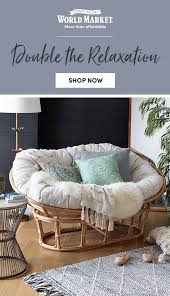 Double The Relaxation Papasan Chair World Market Furniture Papasan Chair Living Room
