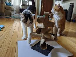 Toilet paper roll butterflies are a fun spring craft for kids to make at home. Diy Cat Puzzle Toy The Tree Album On Imgur